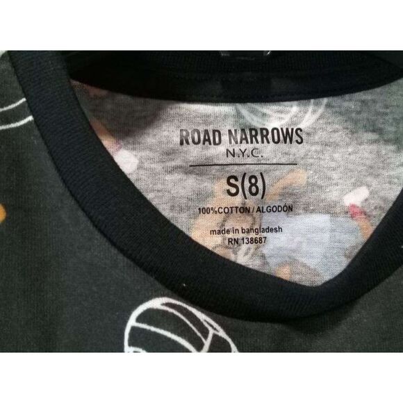 Road Narrows N.Y.C., Boys' Team HSTL Graphic T Shirt, Small Size, Black - NWT - Picture 2 of 4
